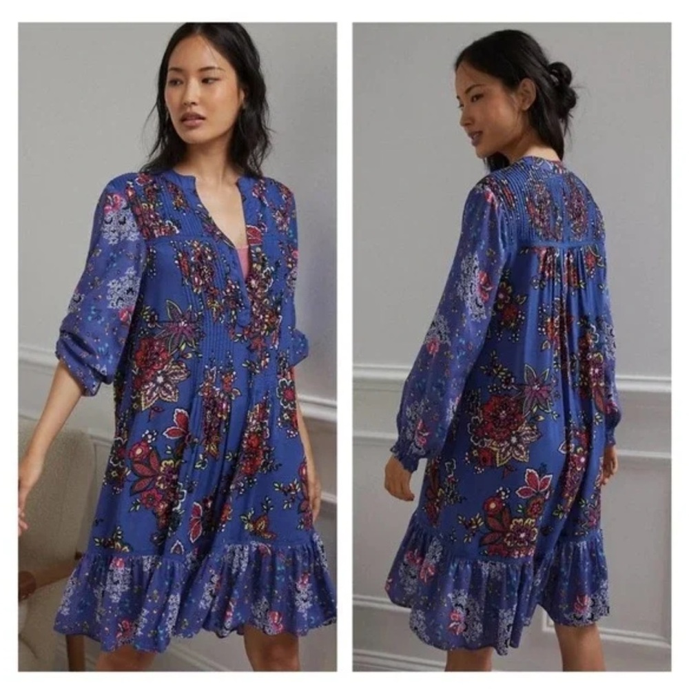 Anthropologie Diana Pintucked Dress Women’s XS Oversized Could also fit Small